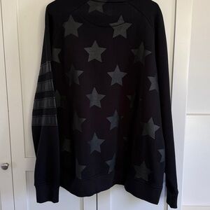 8732 Jeezy Black Star Print Crewneck Sweatshirt